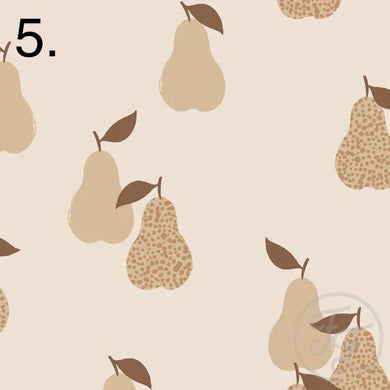 Pears Beige 2x1 RIBBED knit cotton fabric family fabric PREORDER