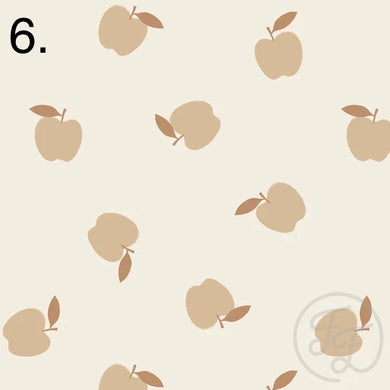 Applelicious Beige Big cotton jersey knit fabric Family Fabric PREORDER