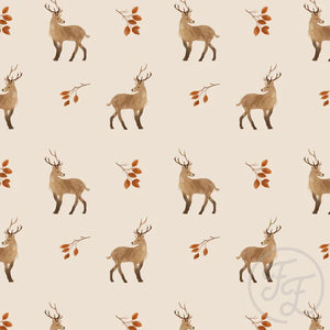 Oh Deer cotton jersey knit fabric Family Fabric