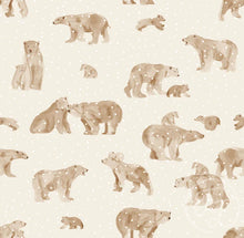 Polar Bear Snow Waffle Knit Fabric Family Fabric Stretch Waffle