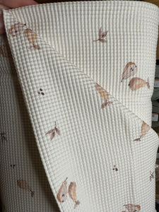 Pears Off white Waffle Knit Fabric Family Fabric Stretch Waffle