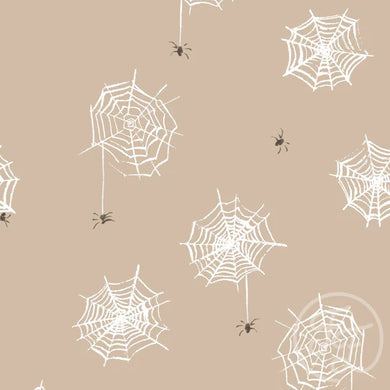 Spiderweb Sand cotton jersey knit fabric Family Fabric