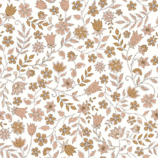 Indian Vintage Floral cotton jersey knit fabric Family Fabric