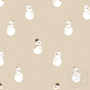 Snowman cotton jersey knit fabric family fabric Estimated Ship