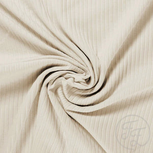 Pearl White 8x4 Ribbed knit cotton fabric family fabric