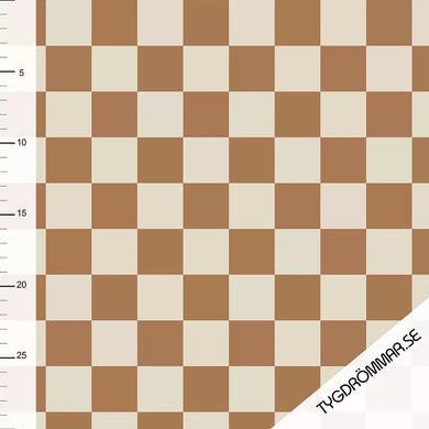 Blocks Sandstorm Organic Jersey Tygdrommar checkerboard