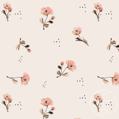 Mini Flowers Pink Eco Flex Lycra Swim Fabric