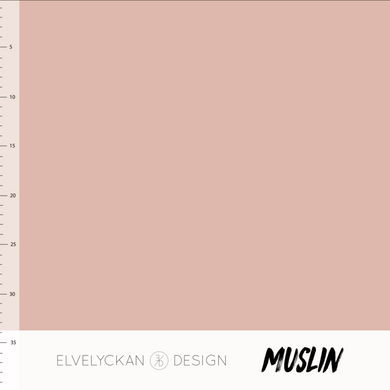 Solid dusty pink cotton muslin elvelyckan design