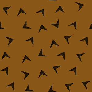 Arrowhead in burnt ochre organic cotton jersey knit fabric