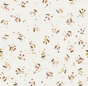Golden cherries cotton jersey knit fabric family fabric