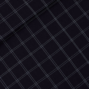Double Grid Black Linen Viscose Blend SYAS WI22 see you at six