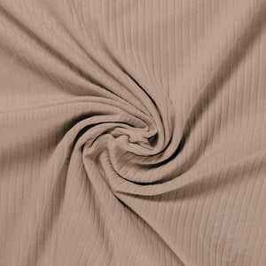 Simply Taupe 8x4 Ribbed knit cotton fabric family fabric