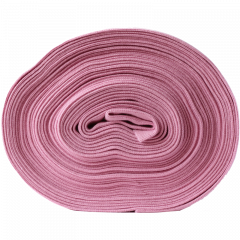Solid light pink organic ribbing; cuffing