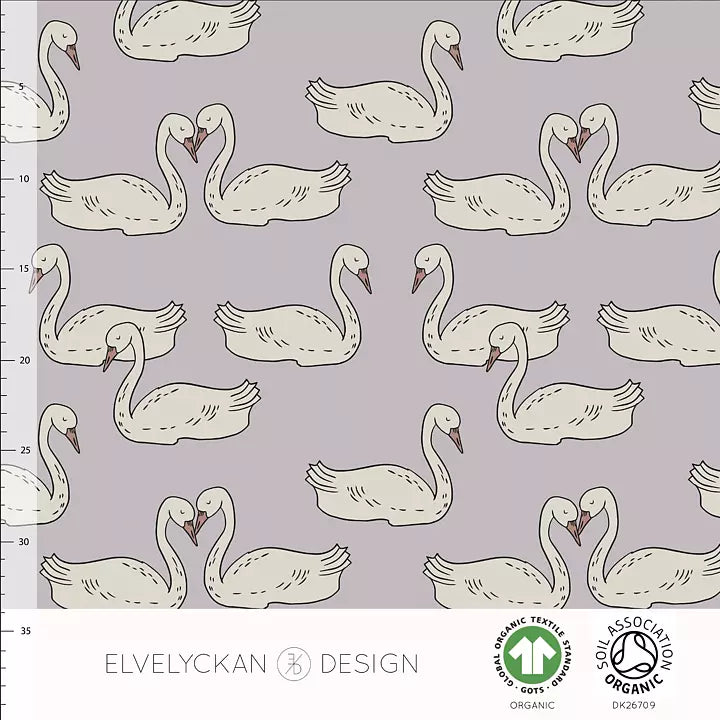 Swan Lilac organic cotton jersey knit fabric