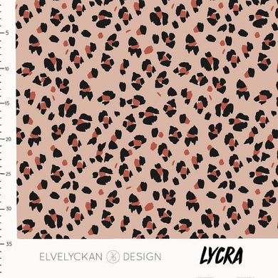 Lynx dots in dusty pink lycra swim fabric or activewear