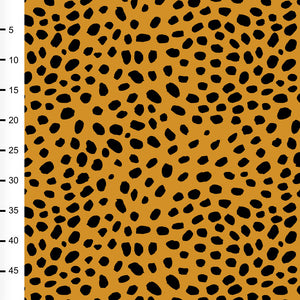 Cheetah Dots Stretch Terry, Ochre paapii design