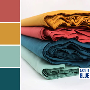 Blue Haze cotton french terry knit fabric