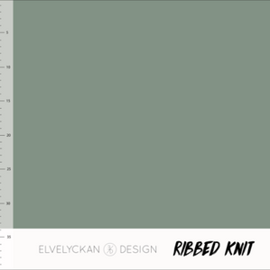 Solid green Ribbing/cuffing cotton fabric elvelyckan design