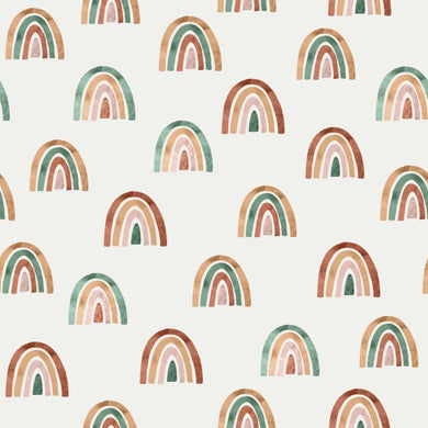 Over The Rainbow 2x1 RIBBED knit cotton fabric family fabric