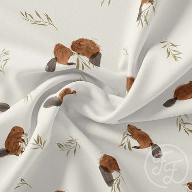 Beavers french terry knit cotton fabric family fabric
