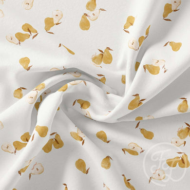 Pears Small Snow cotton jersey knit fabric family fabric