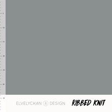 Gray 2x1 RIBBED knit cotton fabric elvelyckan design