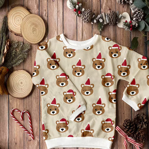 Santa Bear Organic Cotton Jersey Knit Fabric  Tygdrommar