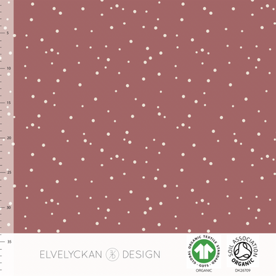 Spots in Terra 2x1 RIBBED knit cotton fabric elvelyckan design