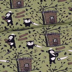 Treehouse Choco organic cotton jersey knit fabric