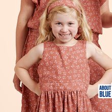 Let me be a wild bird crepe viscose about blue