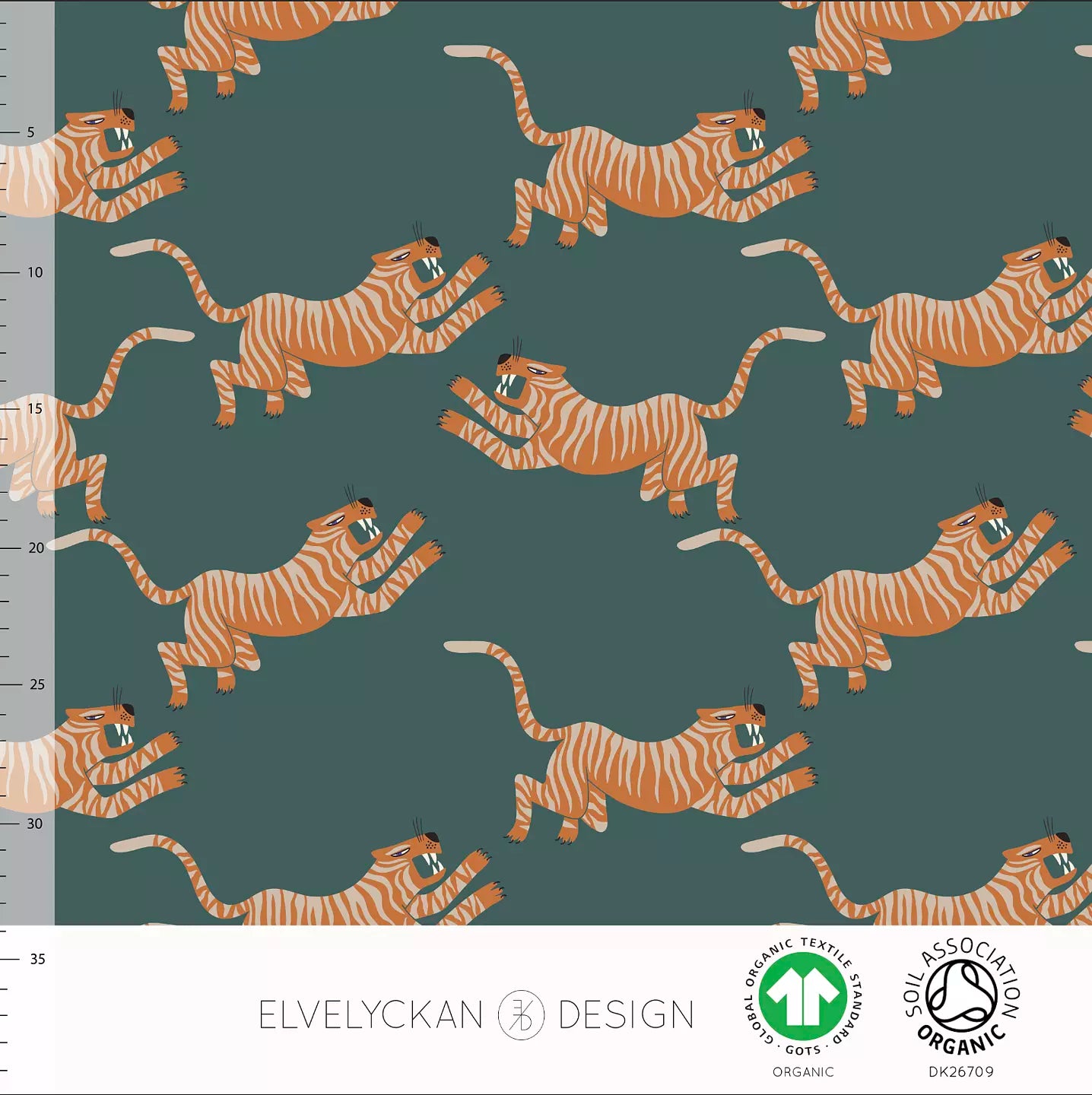 Tiger Pine organic cotton french terry sweatshirt knit fabric elvelyckan fall22