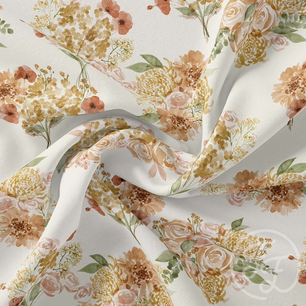 Bouquet cotton jersey knit fabric family fabric