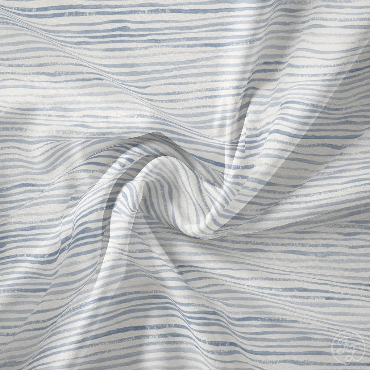 Stripes in sky cotton jersey knit fabric family fabric