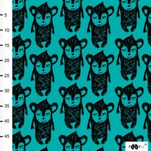 Hippu in turquoise organic cotton french terry knit sweatshirt fabric