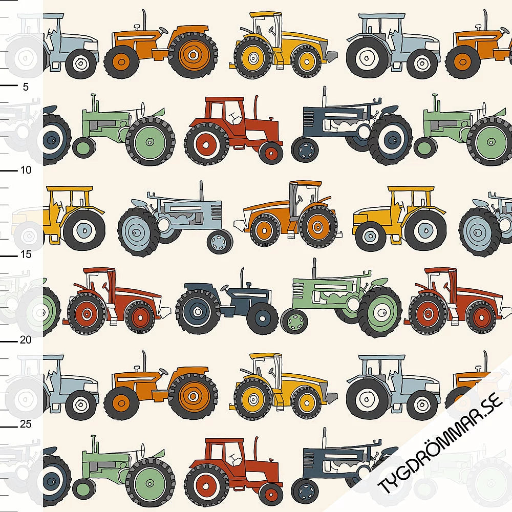 Tractors Organic Jersey Tygdrommar; Cars Farm