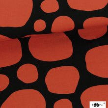 Stones in rust organic cotton jersey knit fabric